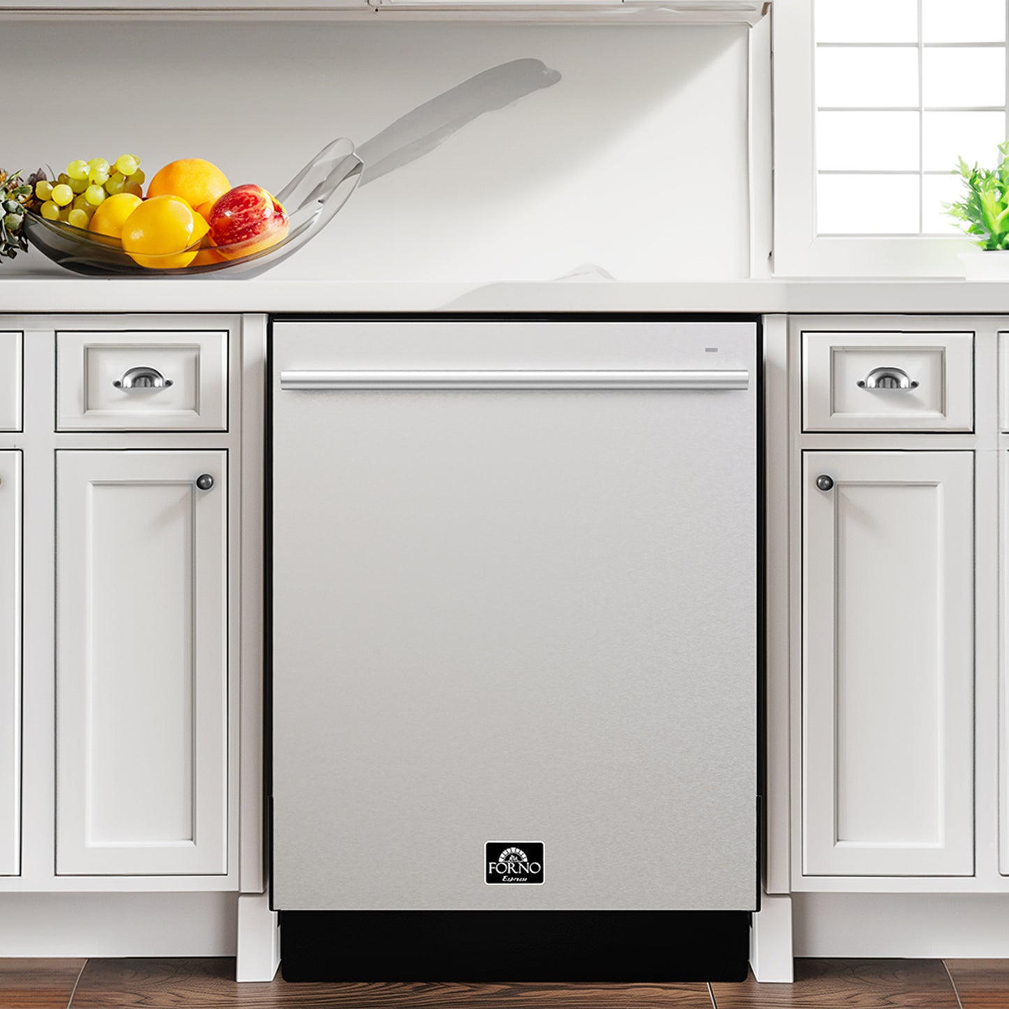 FORNO Premium 3-Piece Kitchen Bundle - 36" Gas Range, French Door Refrigerator, Built-In Dishwasher, Stainless Steel - FBDL-009-01CAUS