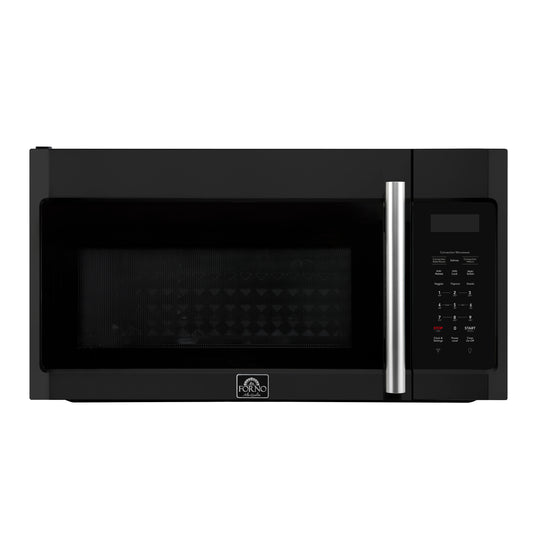 Forno Fornace 30-Inch Over the Range Convection Microwave, Black – 1.5 cu.ft, 300 CFM Vent, Touch Control, LED Light