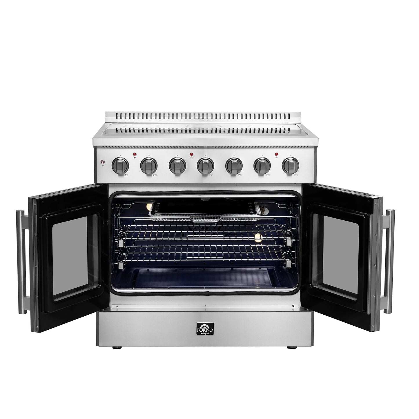 Forno Galiano 36-Inch Freestanding French Door Electric Range, True Convection, Energy Efficient