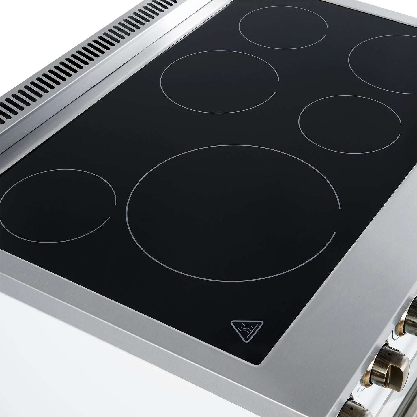 Forno Paolo 36 Inch White Freestanding Electric Range, Stainless Steel, 5.44 cu.ft, True Convection Oven, Energy Efficient