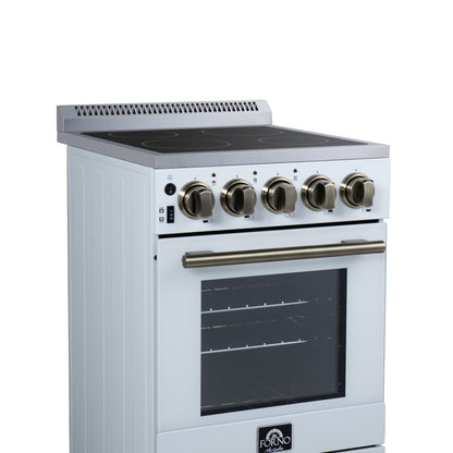 Forno Pallerano 20 Inch Freestanding Electric Range in White, Canada Version, Plug and Cord Included