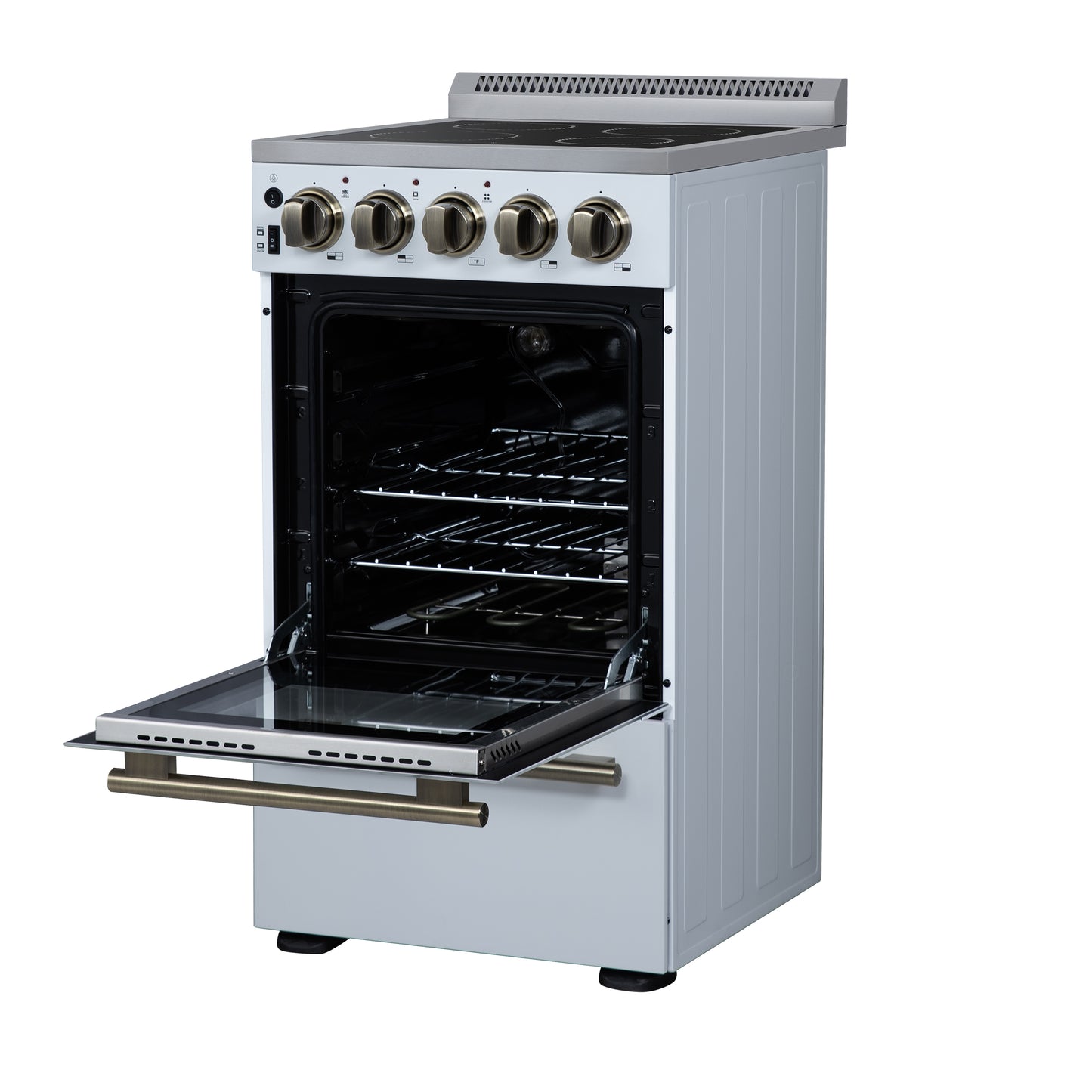 Forno Pallerano 20 Inch Freestanding Electric Range in White, Canada Version, Plug and Cord Included