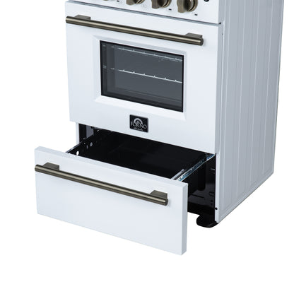 Forno Loiano 24 Inch Freestanding Electric Range in White