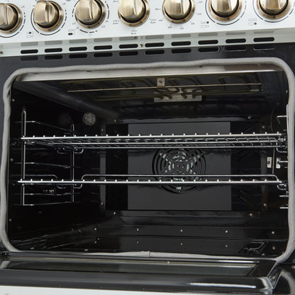 Forno Paolo 30-Inch Freestanding Electric Range, White, 4.38 cu.ft, True Convection Oven, Energy Efficient