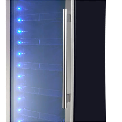 Forno Cesinali 24-Inch Built-In Beverage Cooler, 15.8 cu.ft, Stainless Steel, Dual Temperature Zones, LED Interior Lighting, Adjustable Shelves