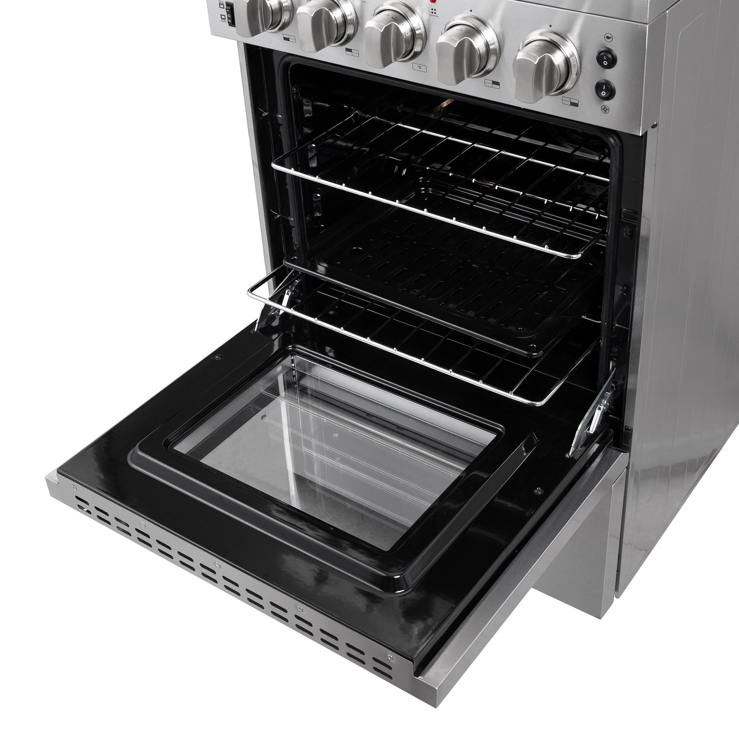 Forno Loiano 24 Inch Freestanding Electric Range Stainless Steel with Storage Drawer