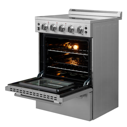 Forno Loiano 24-Inch Freestanding Electric Range, Canada Version, No Rotisserie Function, Plug and Cord Included