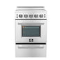Forno Loiano 24-Inch Freestanding Electric Range, Canada Version, No Rotisserie Function, Plug and Cord Included
