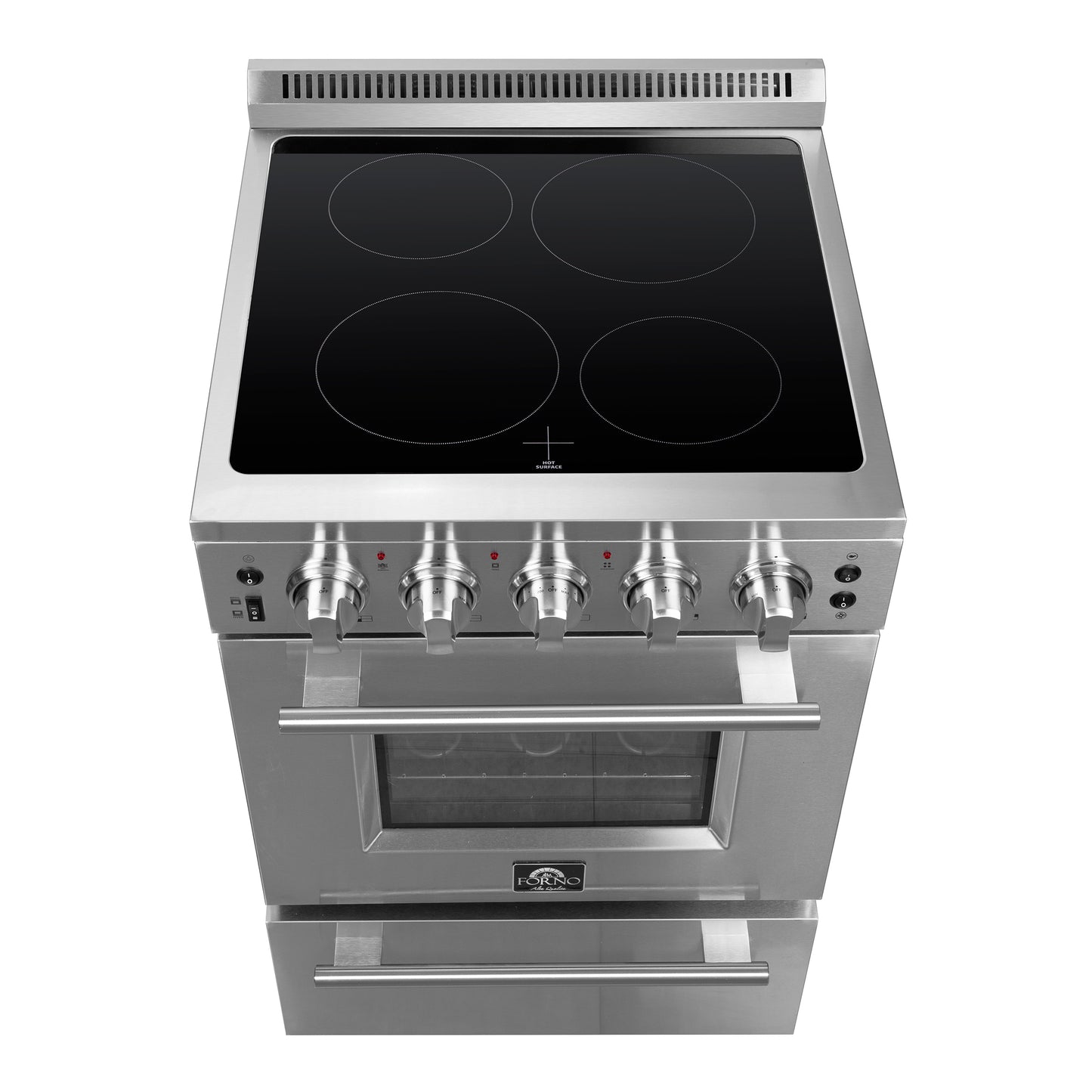 Forno Loiano 24-Inch Freestanding Electric Range, Canada Version, No Rotisserie Function, Plug and Cord Included