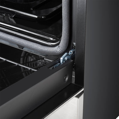 Forno Leonardo 30-Inch Stainless Steel Gas Range, 5 Sealed Burners (Totaling 39,500 BTU), 5 cu.ft. Convection Oven, Continuous Cast Iron Grates, Black Enamel Interior, Auto Re-Ignition, LP Conversion Kit Included