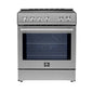 Forno Leonardo Espresso 30-Inch Slide-In Stainless Steel Induction Range, Convection Oven, 5 Cooking Zones