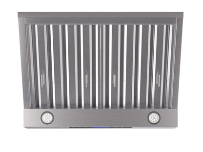 Forno Palazzo 30-Inch Wall Mounted Range Hood, Stainless Steel, Heavy Duty Baffle Filters, Remote Control