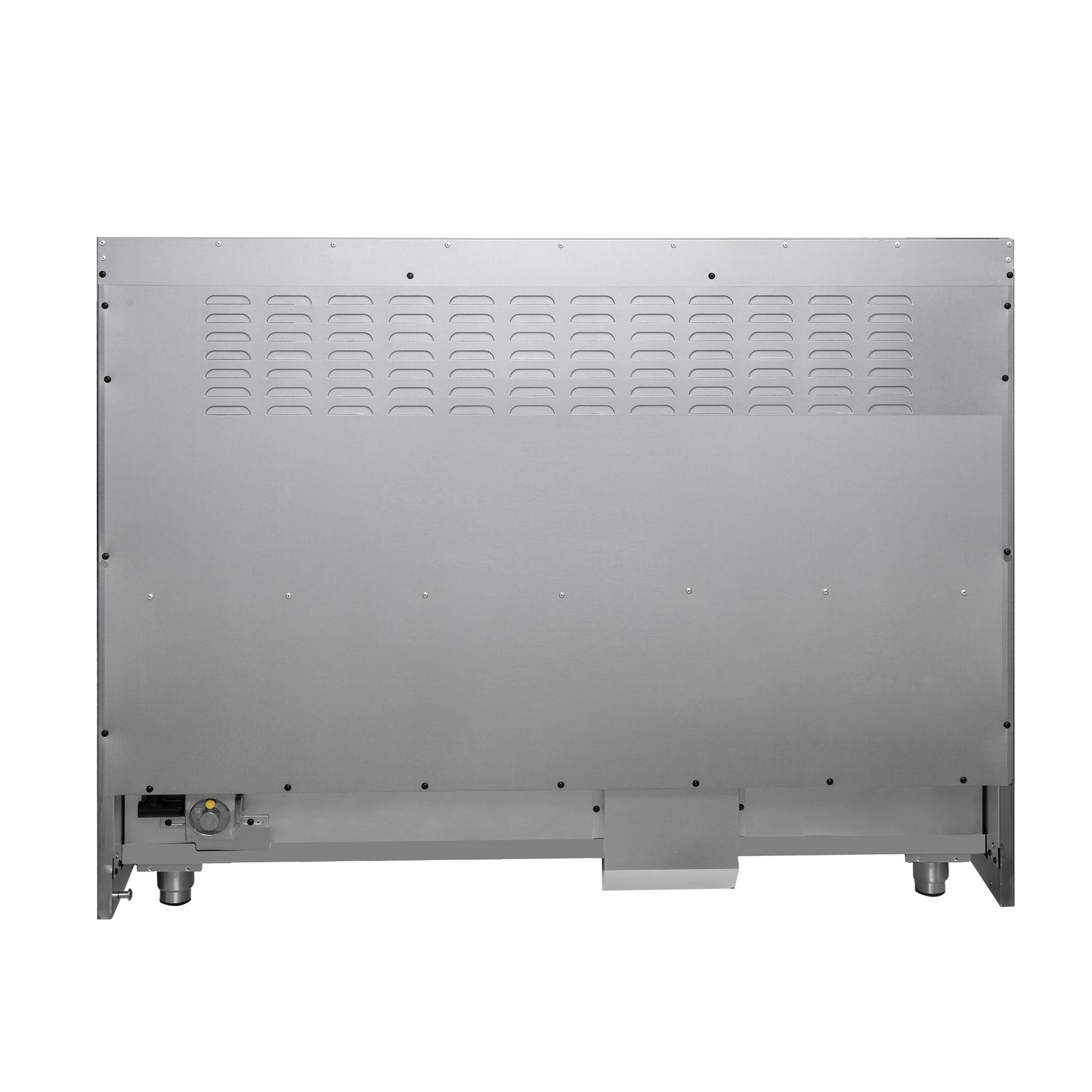 Forno Galiano 48-Inch Freestanding Gas Range, Stainless Steel, 8 Burners, 107,000 BTU, Griddle, Double Ovens, Energy Efficient, Blue Doors