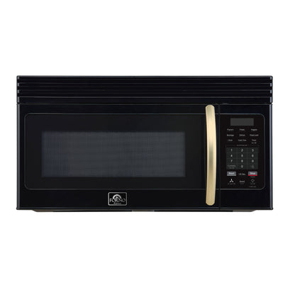 Forno Scalo 30-Inch Over the Range Microwave, Black – 1.6 cu.ft, 300 CFM Vent, Touch Control, LED Light