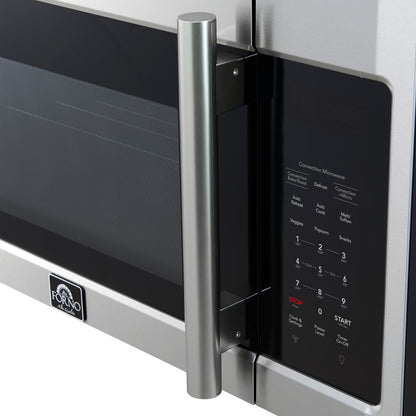 Forno Fornace 30-Inch Over the Range Convection Microwave, Stainless Steel – 1.5 cu.ft, 300 CFM Vent, Touch Control, LED Light