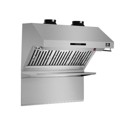 Forno Savona 36-Inch Wall Mount Range Hood, Baffle Filters, Backsplash Included
