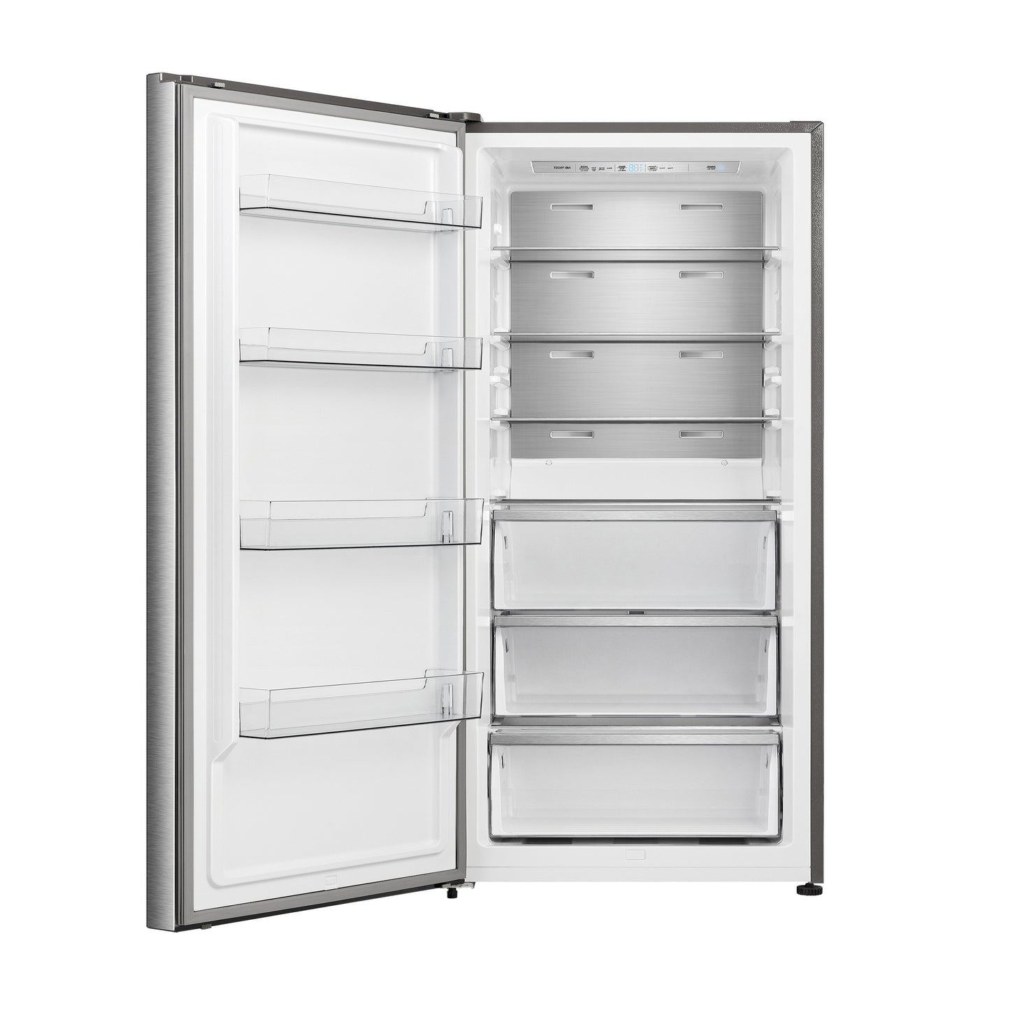 FORNO Maderno 28" Left Swing Convertible Freestanding Refrigerator/Freezer in Stainless Steel 13.6 cu.ft.