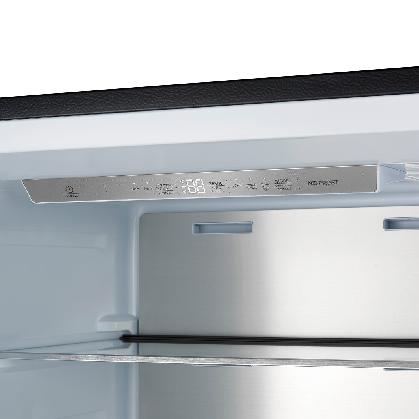 Forno Maderno 28-Inch Built-In Convertible Refrigerator in Black with Antique Brass, 13.6 cu.ft, Left Swing, Decorative Grill, ENERGY STAR Certified