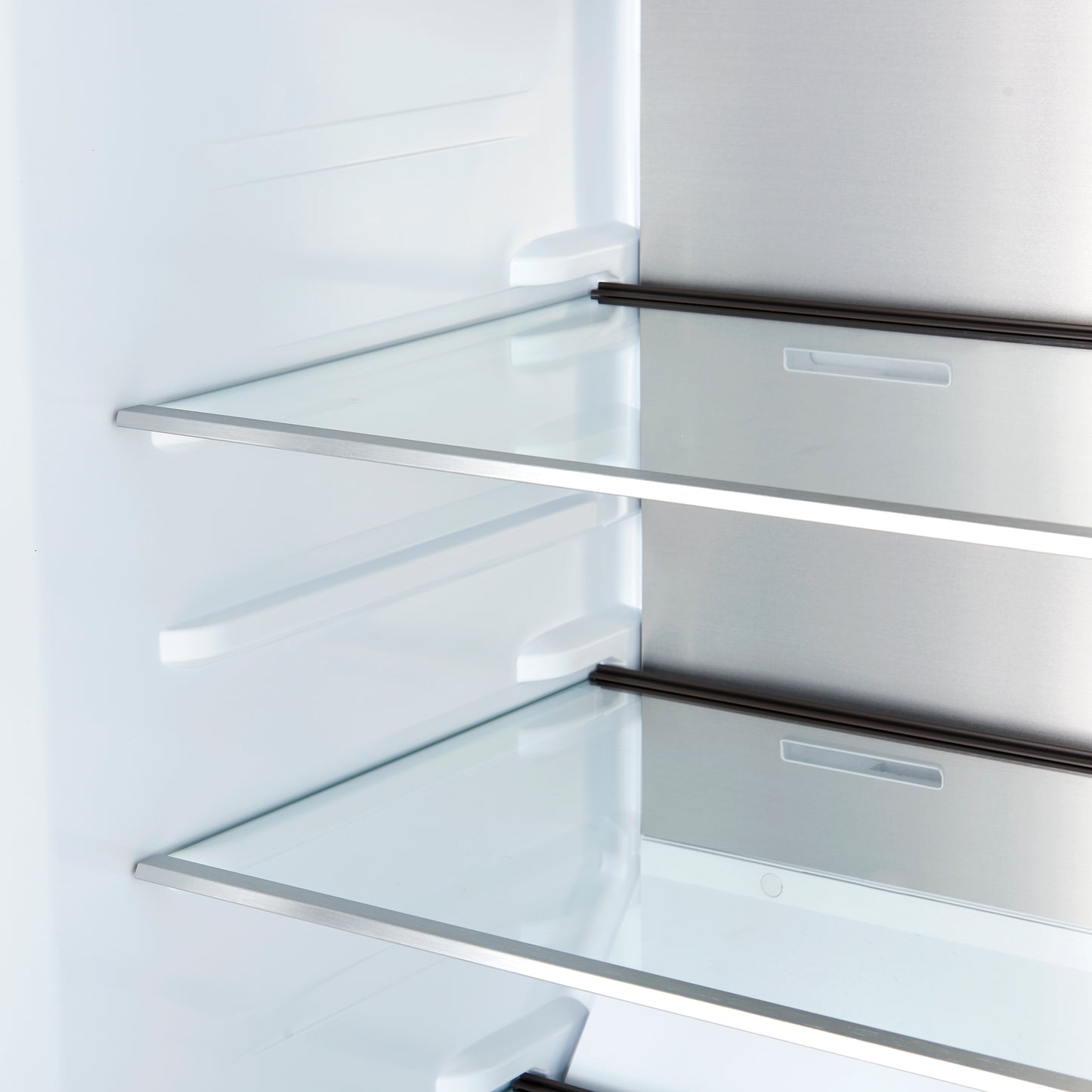 Forno Maderno 28-Inch Built-In Convertible Refrigerator in Black with Antique Brass, 13.6 cu.ft, Left Swing, Decorative Grill, ENERGY STAR Certified