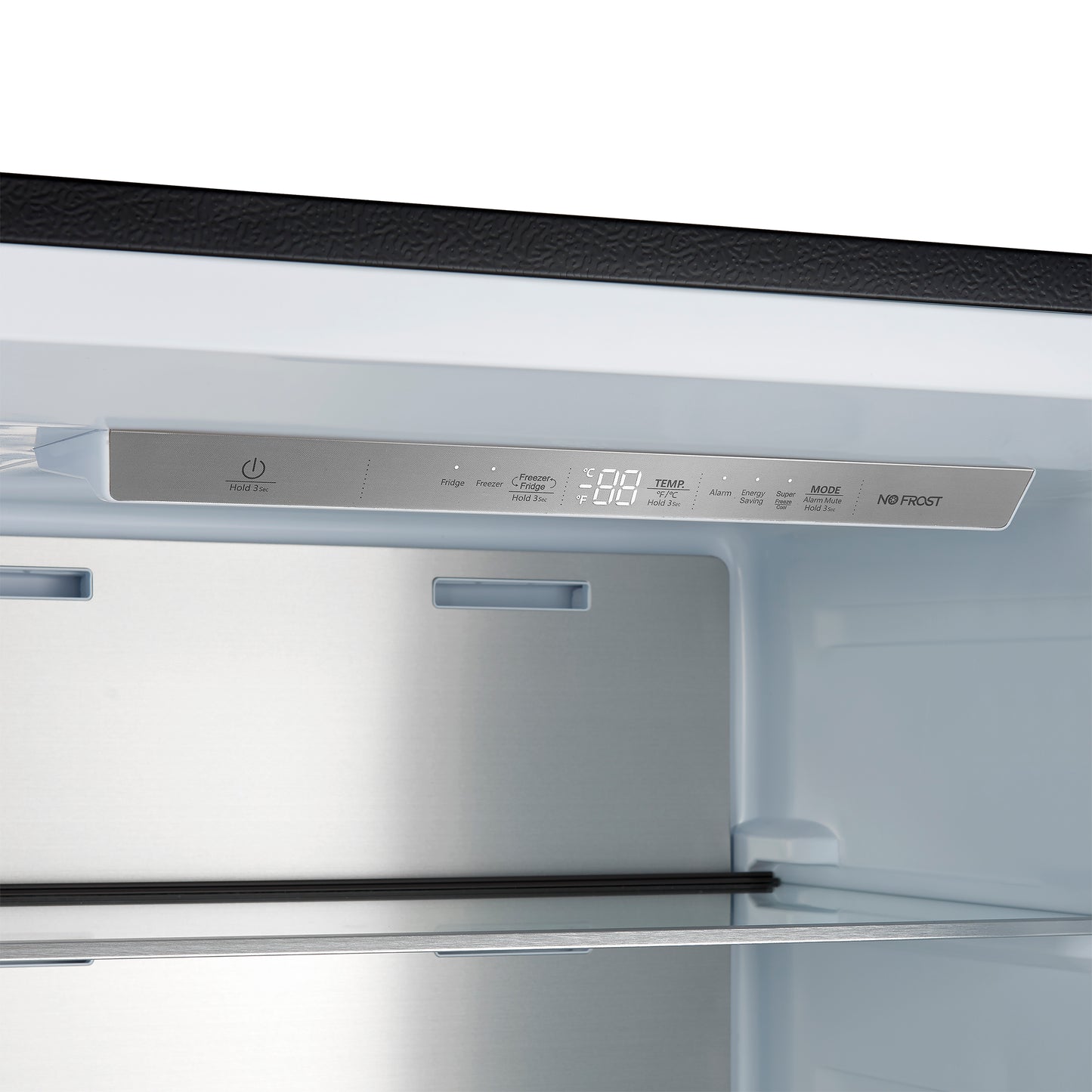 Forno Maderno 28-Inch Built-In Convertible Refrigerator in Black with Antique Brass Handle, 13.6 cu.ft. Right Swing with Decorative Grill - 32-Inch Wide