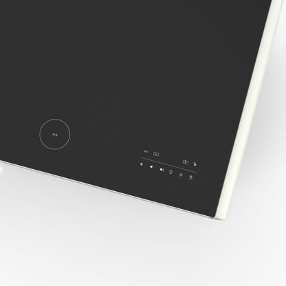 Forno Evoluto Tavolo 51-Inch White Smart Coffee Table – Dual Refrigerator Drawers, Bluetooth 5.0 Audio, Wireless Charging & RGB Ambient Light