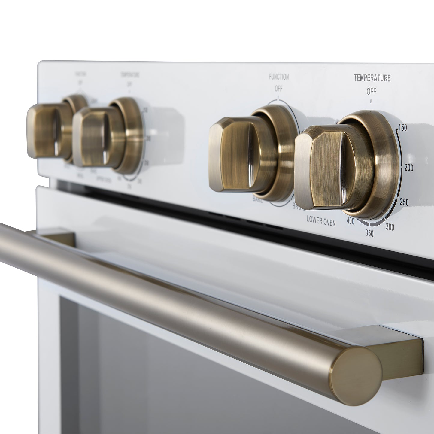 Forno Vomero 30-Inch Double Wall Oven, White, 10 cu.ft Total Capacity, 7100W Convection, Mechanical Controls, Manuel Steam Clean