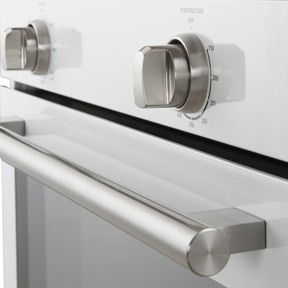 Forno Vomero 30-Inch Wall Oven, White, 5 cu.ft Capacity, 3550 Watts Convection, Mechanical Controls, Manuel Steam Clean