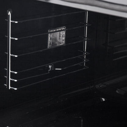 Forno Asti 30-Inch French Door Electric Wall Oven in Black & Antique Brass, 3.68 cu. ft. True Convection, 3,600W, Air Fry, Sous Vide, Self-Clean